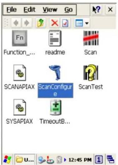 File Edit View Go Function... readme Scan SCANAPIAX ScanConfigure ScanTest SYSAPIAX TimeoutB...