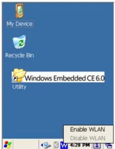My Device Recycle Bin Windows Embedded CE 6.0 Utility Enable WLAN Disable WLAN 4:28 PM