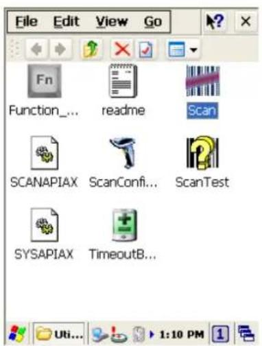 File Edit View Go Function_... readme Scan SCANAPIAX ScanConfi... ScanTest SYSAPIAX TimeoutB...