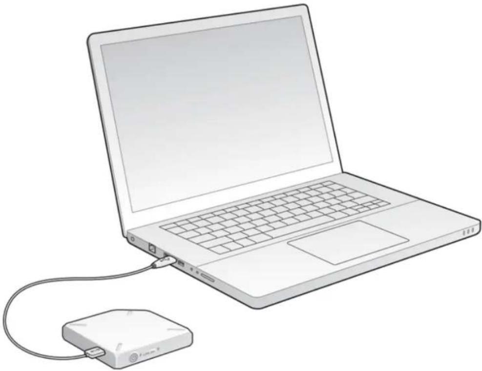 LACIE Fuel - CONNEXION D'UN DISQUE LACIE FUEL À VOTRE ORDINATEUR - 1
