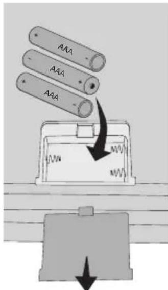 DYMO M5 - Pour insérer les piles - 1