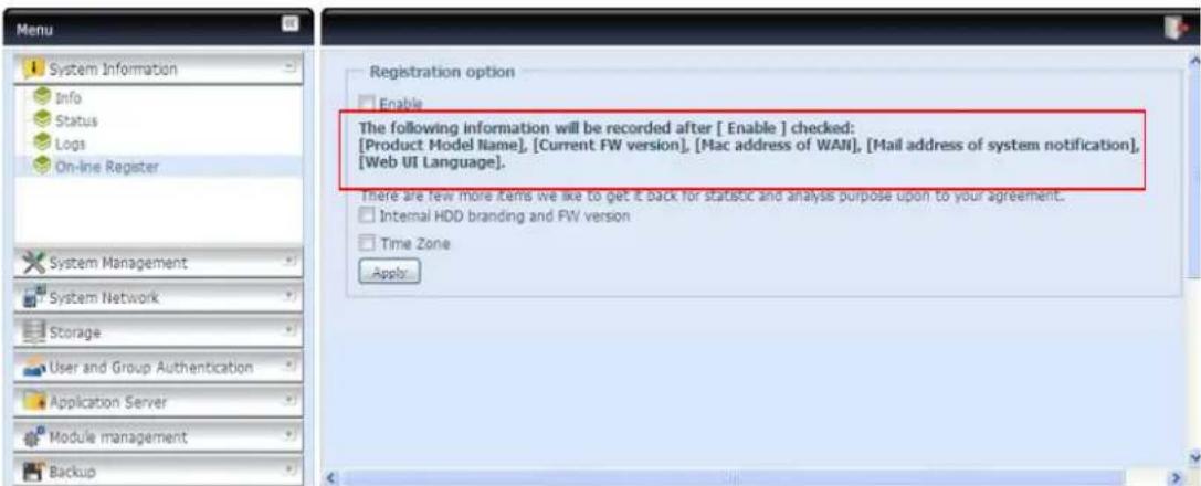 Thecus N7700 - Enregistrement en ligne - 1