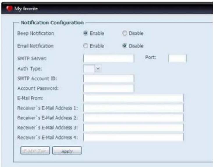 Thecus N7700 - Configuration des notifications - 2