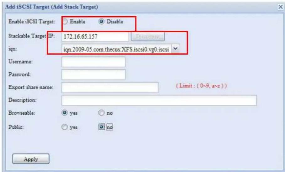 Thecus N7700 - ajouter un volume cible empilable - 1