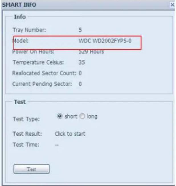 Thecus N7700 - Informations s.m.a.r.t. - 1