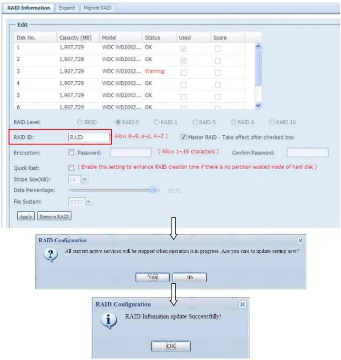 Thecus N7700 - Éditer un volume RAID - 3