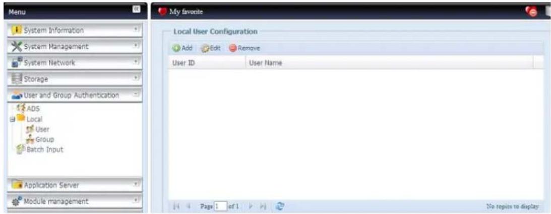 Thecus N7700 - Configuration des utilisateurs locaux - 1
