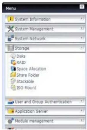 Thecus N7700 - Attribuer de l'espace à un volume iscsi - 1