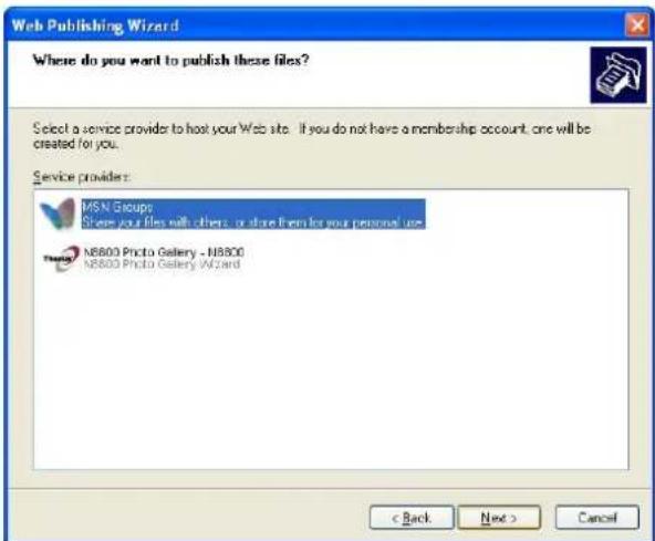 Thecus N7700 - Assistant de publication de windows XP - 7