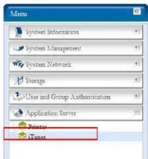 Thecus N7700 - Serveur itunes® - 1