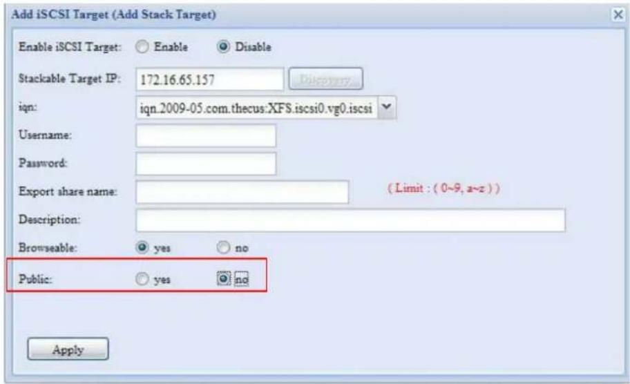 Thecus N7700 - ajouter un volume cible empilable - 6