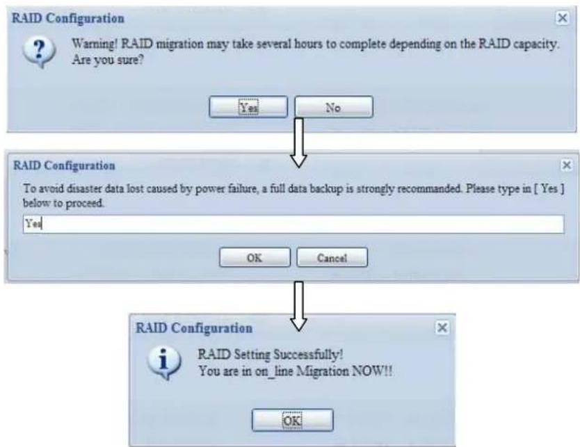 Thecus N7700 - Migrer un volume RAID - 2