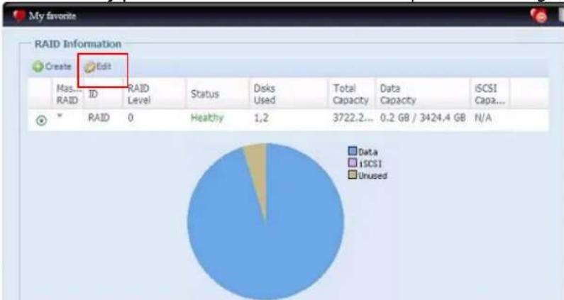 Thecus N7700 - Éditer un volume RAID - 2
