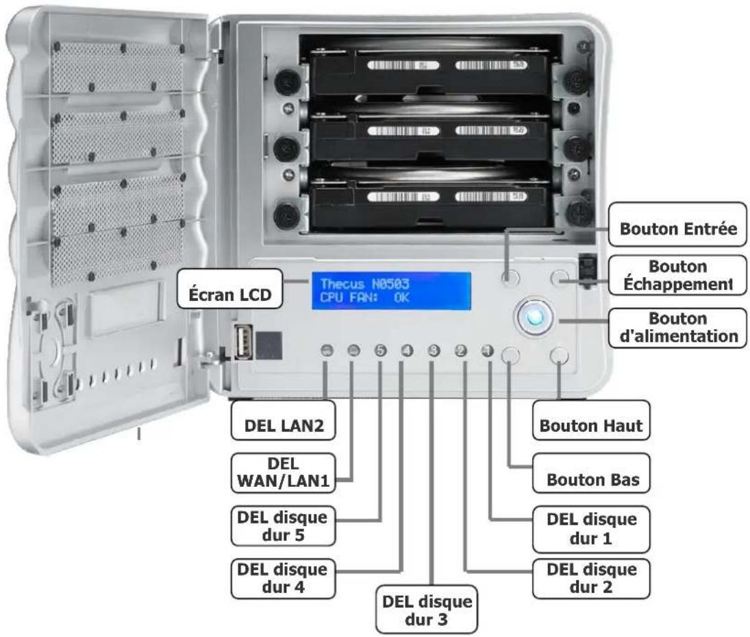 Thecus N7700 - Panneau avant - 1