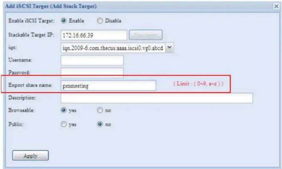 Thecus N7700 - ajouter un volume cible empilable - 3