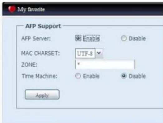 Thecus N7700 - AFP (configuration du réseau apple) - 2