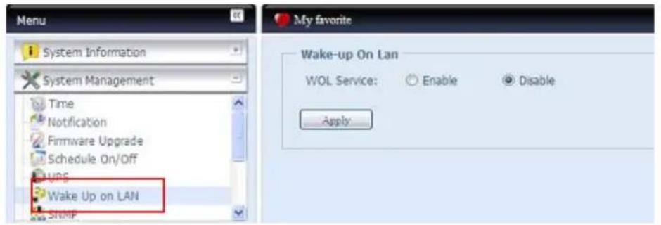 Thecus N7700 - Réveil par le réseau LAN (WOL) - 1