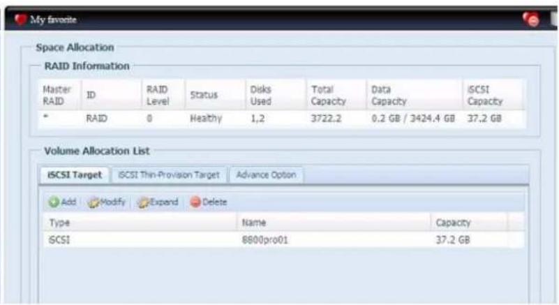 Thecus N7700 - Iscsi cible - 2
