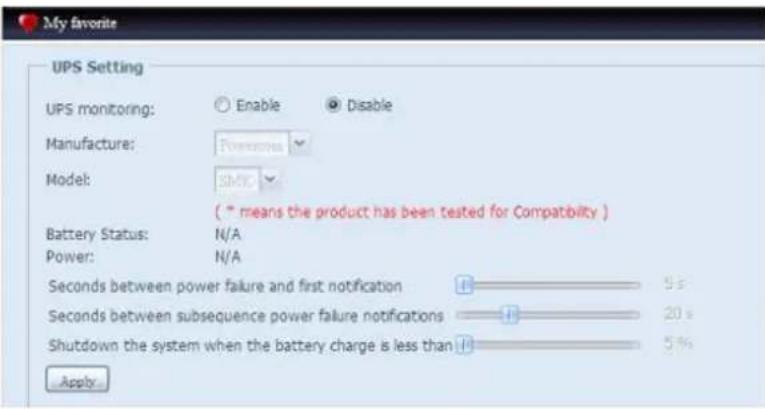 Thecus N7700 - Réglages UPS - 2