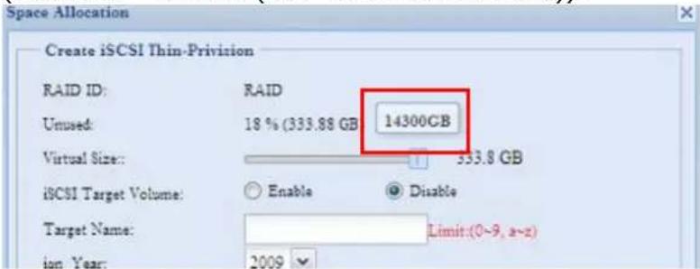 Thecus N7700PRO - iSCSI Thin-Provisioning - 8