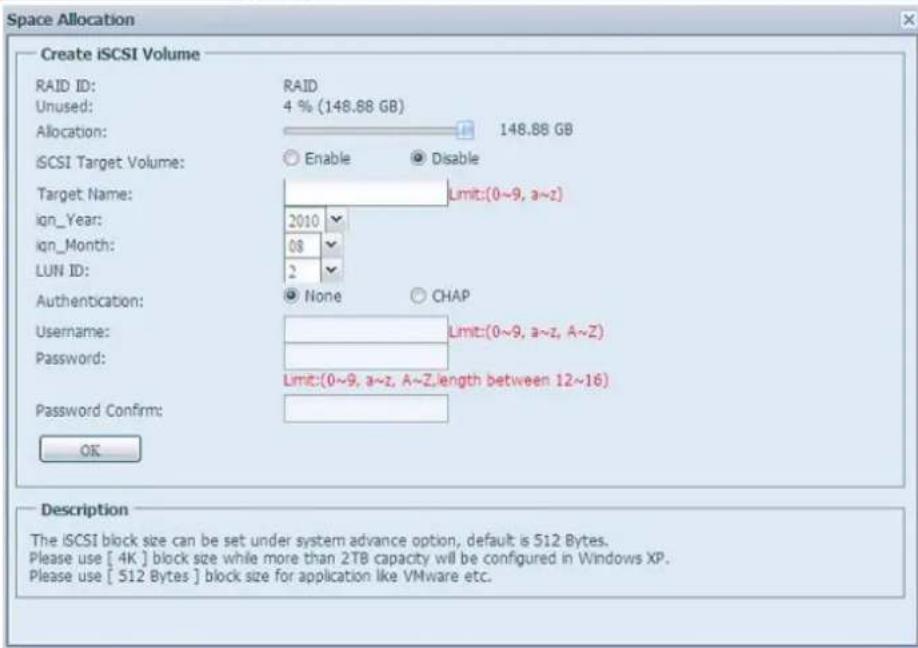 Thecus N7700PRO - Modifier un volume iSCSI - 2