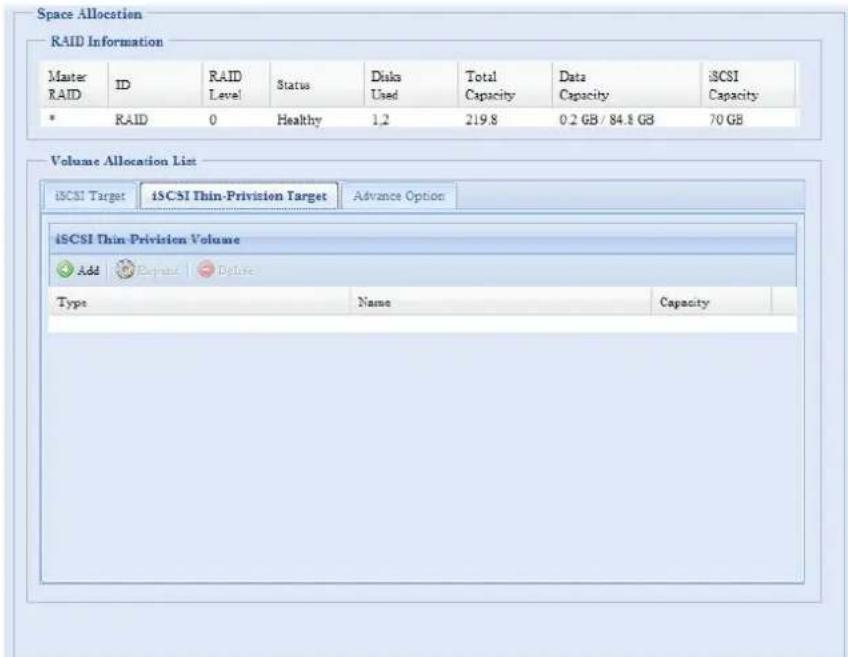 Thecus N7700PRO - iSCSI Thin-Provisioning - 1