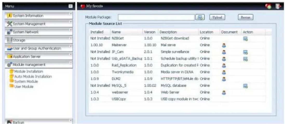 Thecus N7700PRO - Installation automatique des modules - 1