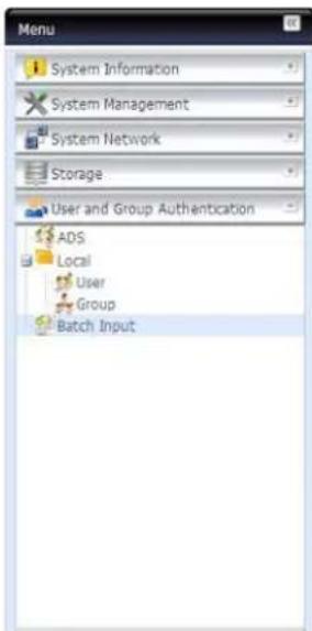 Thecus N7700PRO - Création d'utilisateurs et de groupes par lot - 1
