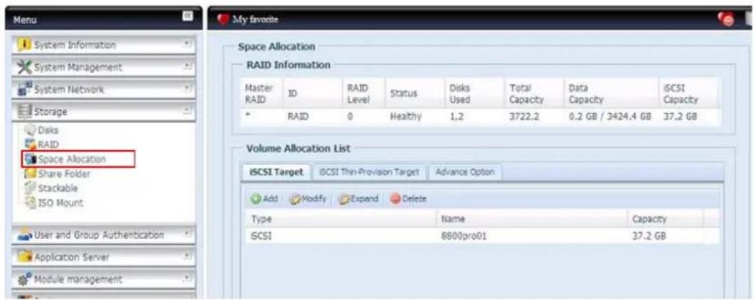 Thecus N7700PRO - iSCSI cible - 1