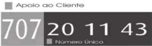 Apoio ao Cliente 707 20 11 43 Número Único