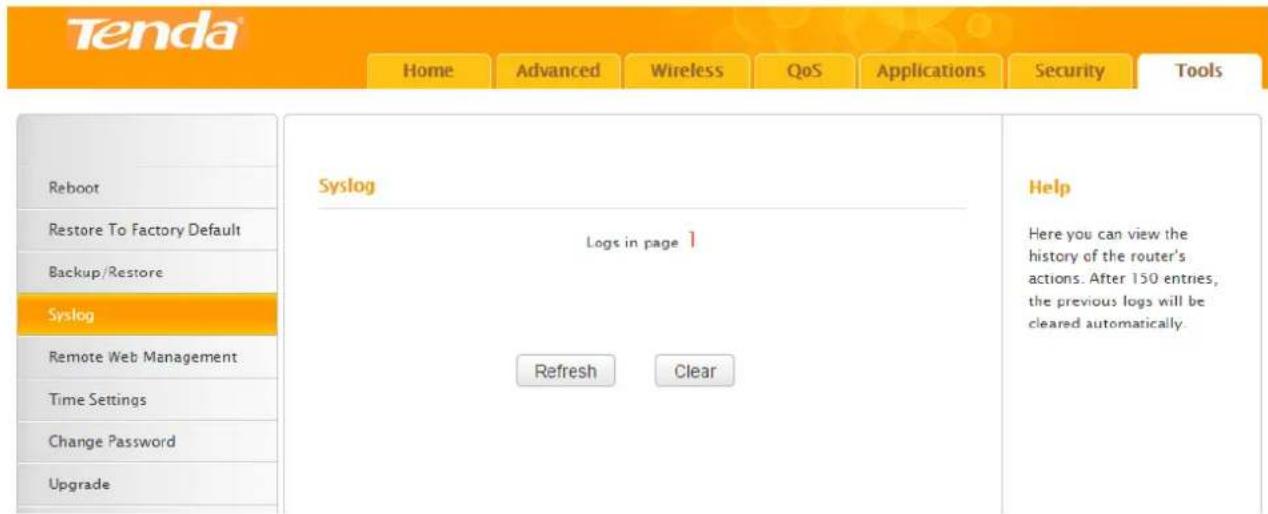 Tenda F3 - Syslog - 1