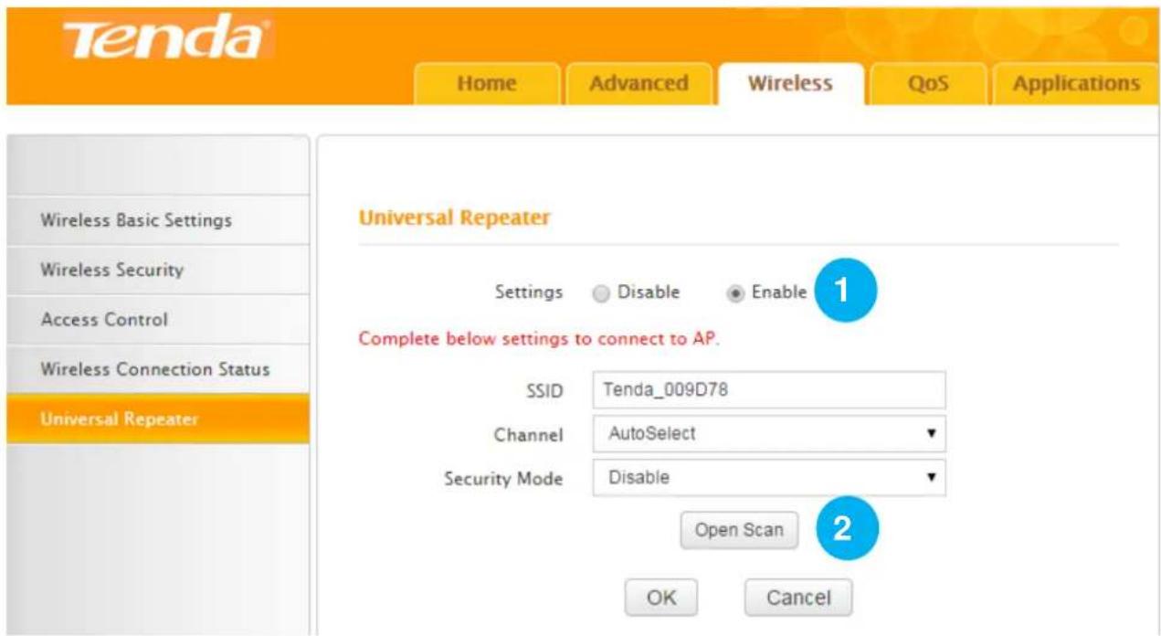 Tenda F3 - Configure the newly-added router: - 2