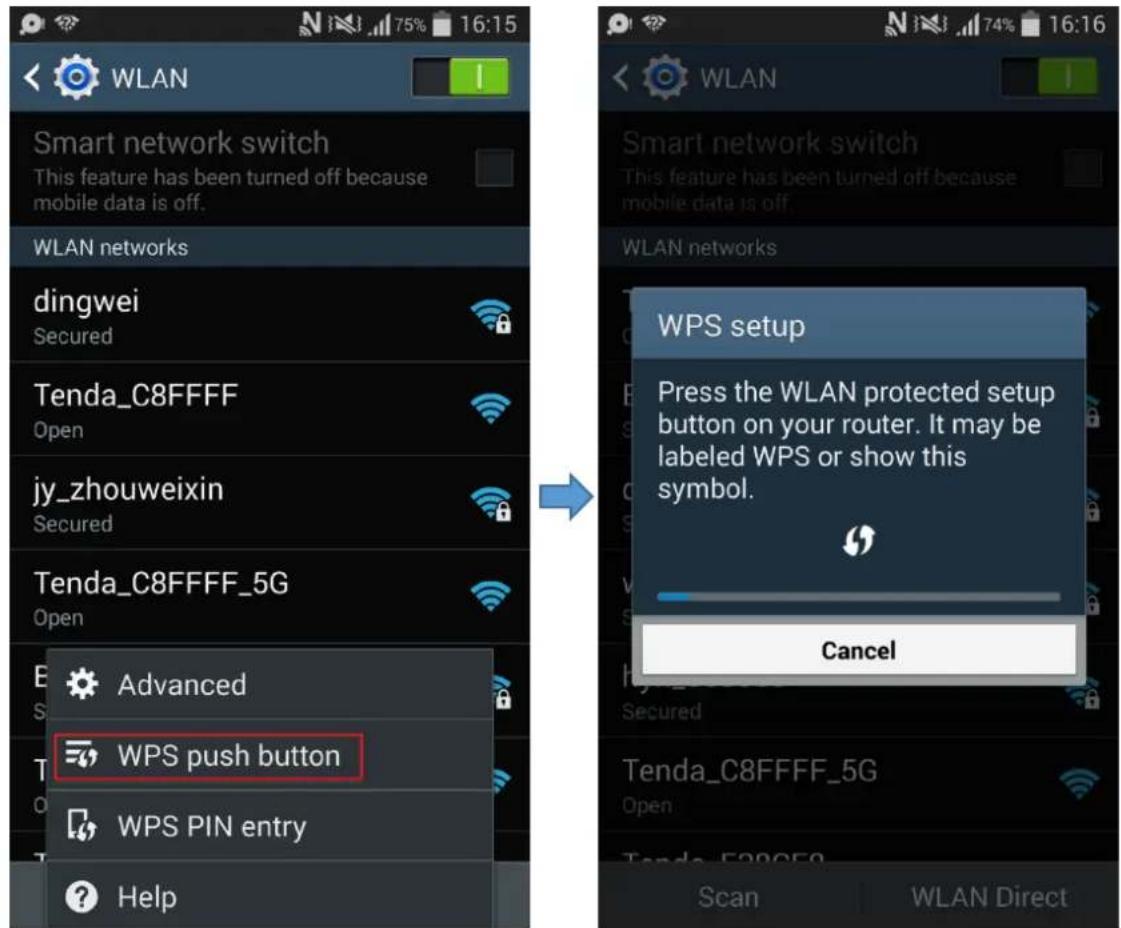 Tenda F3 - Use a WPS button - 2