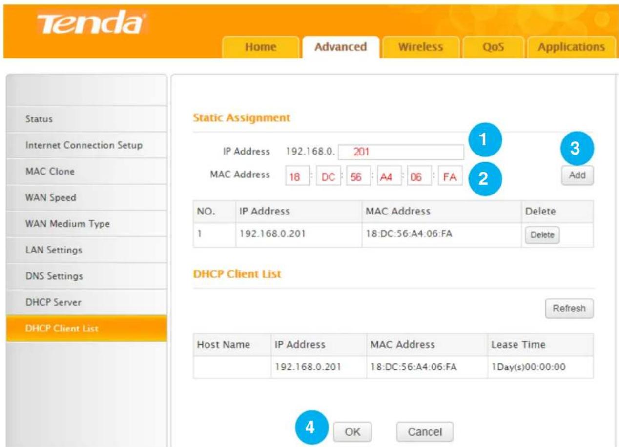 Tenda F3 - Configuration - 1