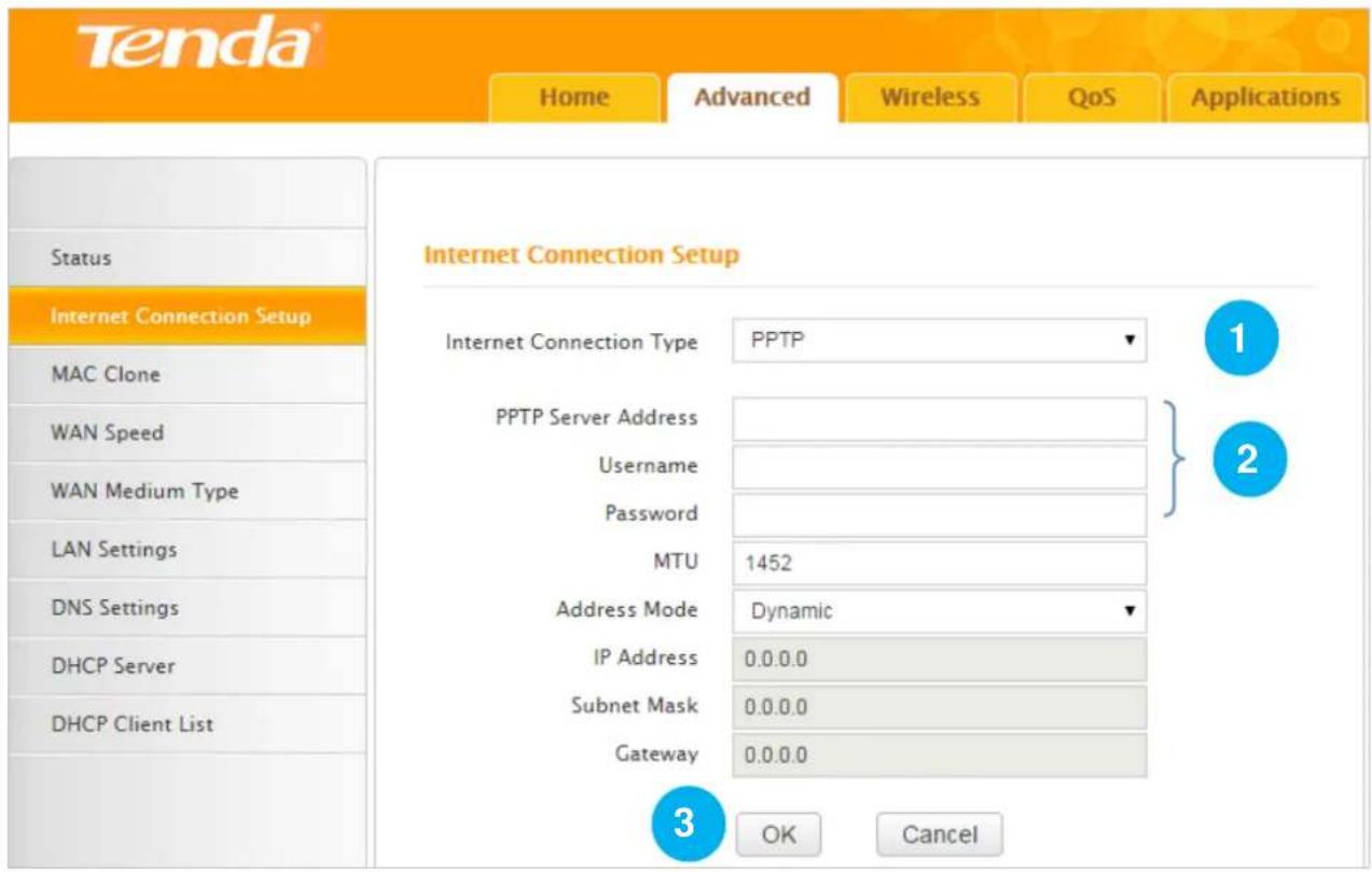 Tenda F3 - PPTP - 1
