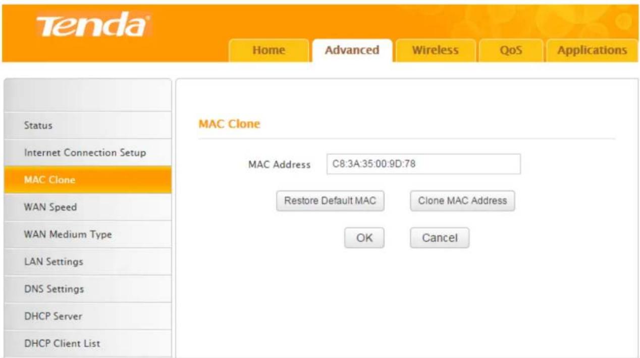 Tenda F3 - MAC Clone - 1