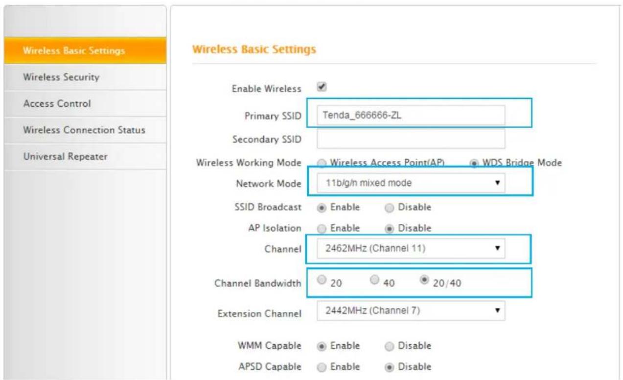 Tenda F3 - Wireless Working Mode: WDS(Repeater mode) - 2