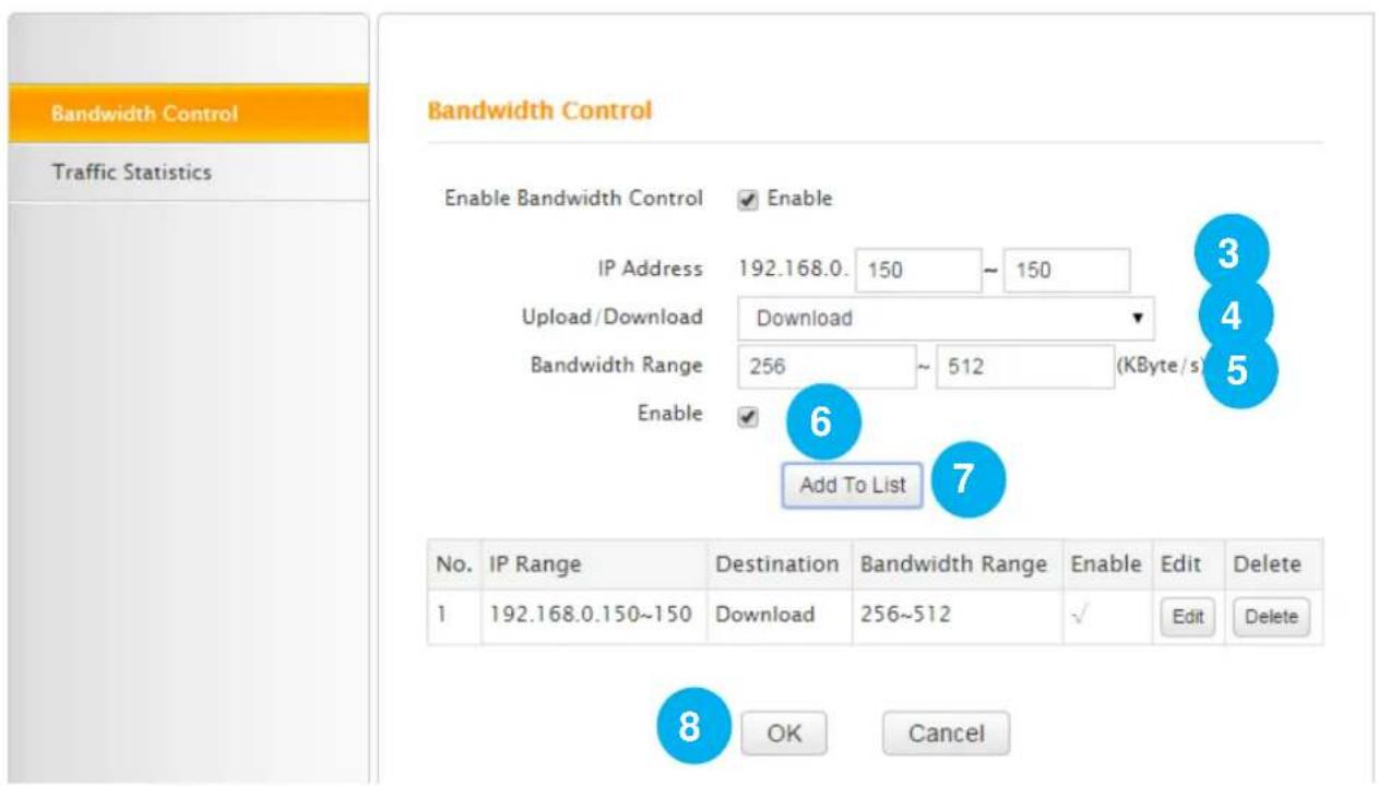 Tenda F3 - ② Check the Enable box. - 3