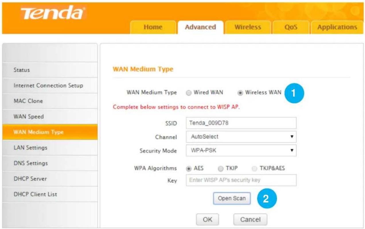 Tenda F3 - WAN Medium Type - 2