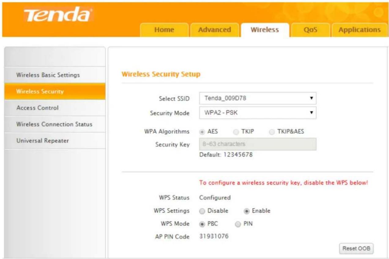 Tenda F3 - WPS Encryption - 1