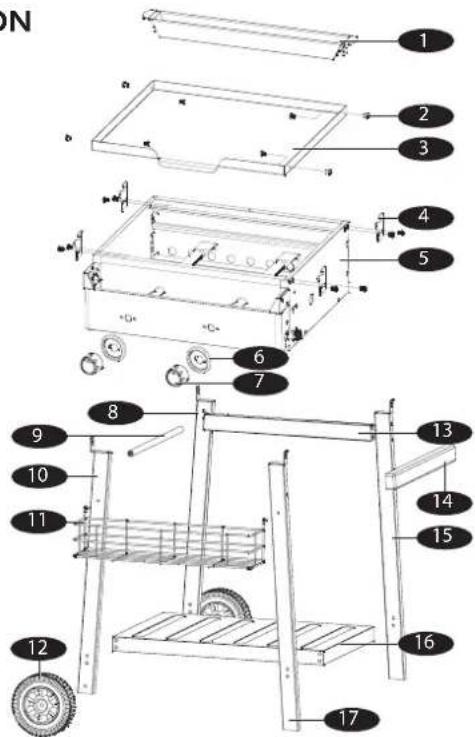 TRISTAR BQ6386F - PARTS DESCRIPTION - 1