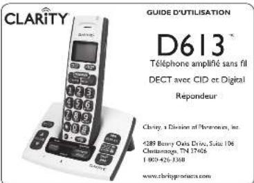 Clarity D613 - WARRANTY SERVICE INFORMATION - 1