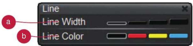 OPTOMA DC350 - a Line-Select to draw a straight line - 2