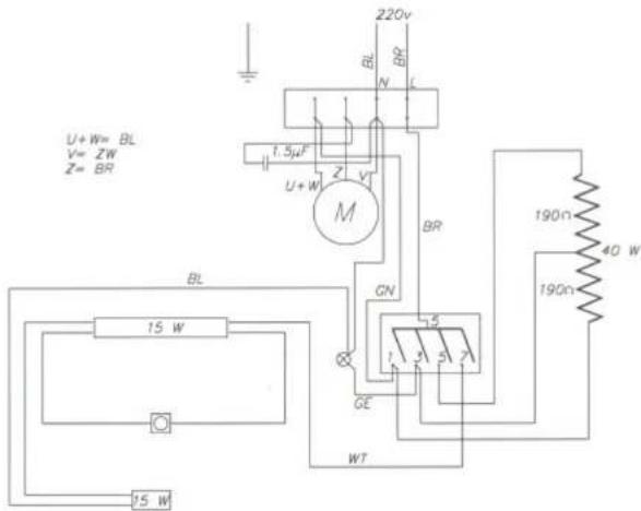 NOVY 750 - SCHEMA ELECTRIQUE D 700/1 - SERIE 1 TURBINE - 1