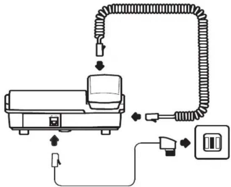 Amplicomms BIGTEL 40 PLUS - Connecting the base unit - 1
