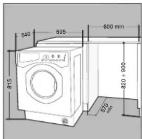HOTPOINT CAWD 129 (EU) - Einfügen der maschine in das Möbel. - 1