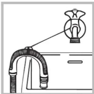 HOTPOINT CAWD 129 (EU) - Raccordement du tuyau de vidange - 2
