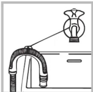 HOTPOINT CAWD 129 (EU) - Anschluss des Ablaufschlauches - 2