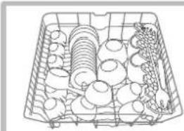 HOTPOINT LFFA+ 8314 B EU - Ejempios de cargo del cesto superior/Inferior - 1