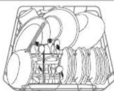 HOTPOINT LFFA+ 8314 B EU - Loading examples for the upper/ lower rack - 2